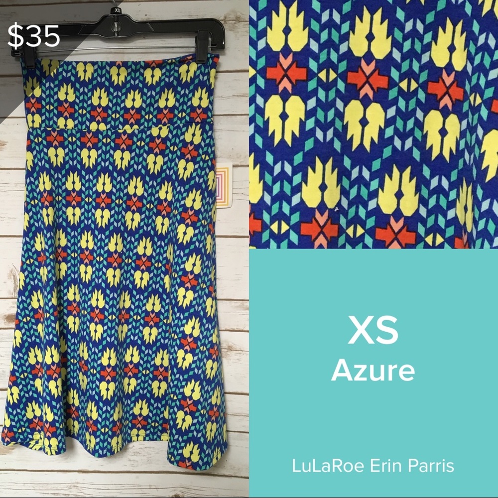 XS LuLaRoe Azure skirt